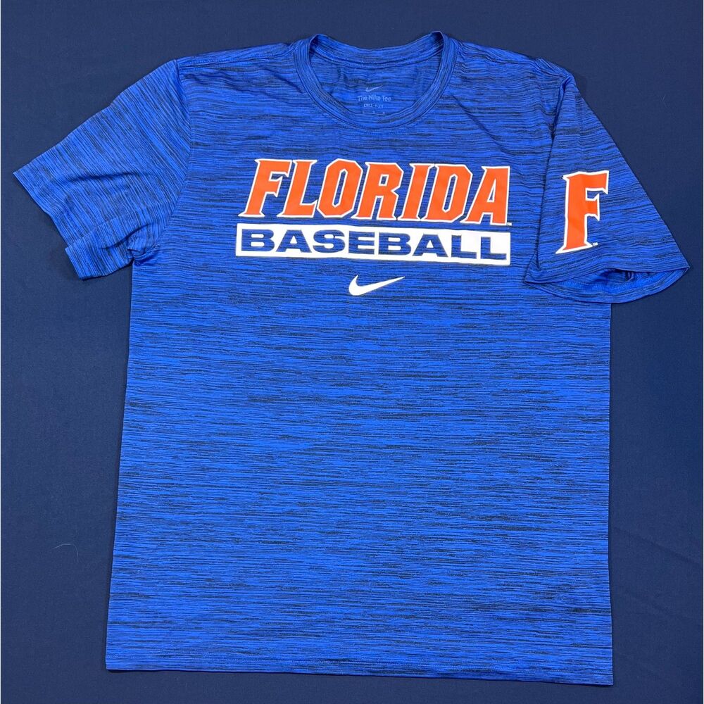 Nike Florida Gators Baseball Dri-FIT Performance Shirt Blue Men’s Small